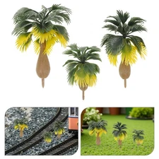 15Pcs Mini Palm Tree Figurines: Simulation Scenery Trees Mini Landscape Decor