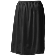 Vanity Fair Daywear Solutions No Slit Half Slip 11711 Black Small 24”