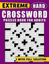 Robyn Publisher Extreme Hard Crossword Puzzles Book For Adults Paperback 