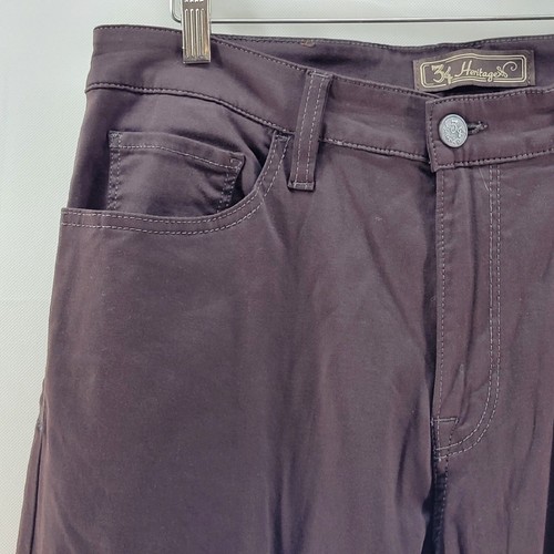 34 Heritage Charisma Pants Mens 36x32 (Fit 34x32) Brown Comfort Rise Classic - Picture 5 of 17