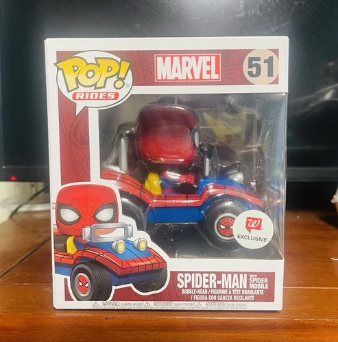 Funko Pop Rides Marvel Spider-Man with Spidermobile #51 Walgreens Exclusive. A+