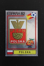 ♣ PANINI WM WC ESPANA 82 1982 ♣ 54 POLSKA ♣ ottimo ♣ distintivo escudo foil ♣
