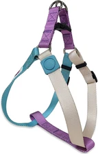 Small Dog Harness, Adjustable No-Pull, Tri-Color, Step-In Design, Heavy Duty, Ea