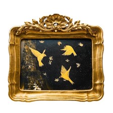 5x7 Vintage Picture Frame, Antique Bronze Gold Ornate Carved Horizontal Lands...