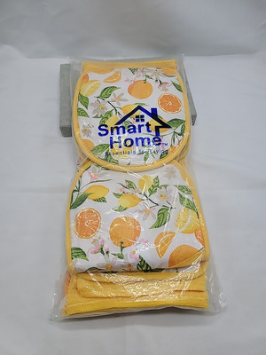 New Smart Home Essentials for Living Yellow Lemons 7 Piece Kitchen Gift Set Vtg 
