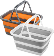 Collapsible Sink with 3.17 Gal / 12L Each, Larger Wash Basin for Washing Dishes,