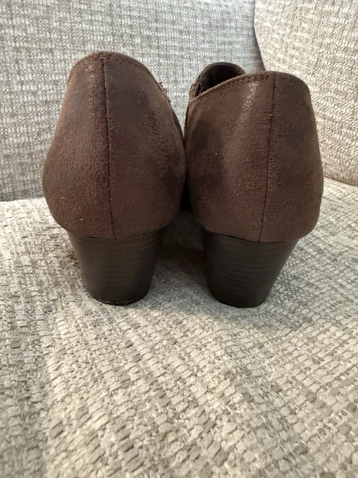 KIM ROGERS Womens Rizza Ankle Boots Shootie Booties Dark Brown Size 8 EXCELLENT - Image 4 of 4