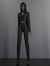 Designer's  Sparkling Jumpsuit for Fashion Royalty/Poppy Parker/Nuface