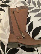 Womens Brown Leather Boots Size 10M