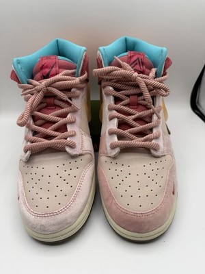 Nike Dunk Social Status Free Lunch Pink Blue Colorblock Low Top Sneakers