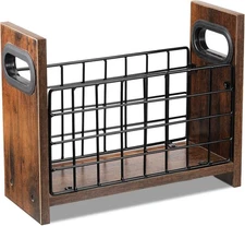 Lounsweer Magazine Holder Desktop Magazine Rack Floor Rustic Basket Farmhouse Me