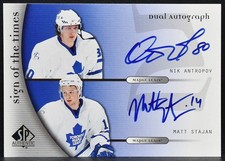 2005-06 SP Authentic Sign of the Times Nik Antropov / Matt Stajan D-AS Auto 4761