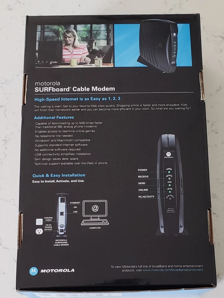 Motorola SURFboard Cable Modem SB5101U Brand New Open Box - Image 2 of 4