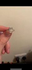 2.5CT Oval Moissanite Engagement Ring 10K Solid Yellow Gold 3 Stone Size 4.5