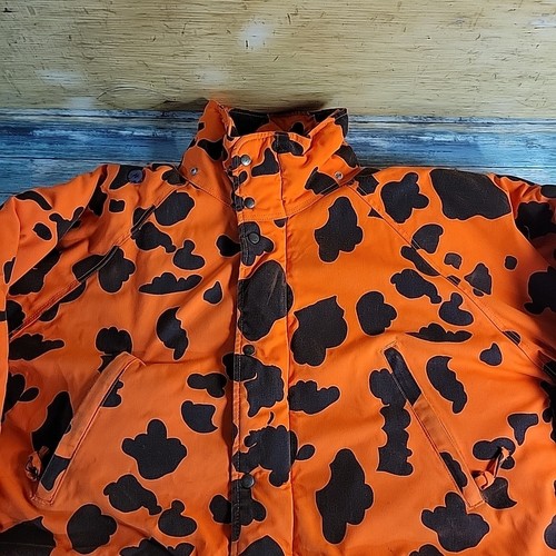 Gamehide Blaze Orange Camo Hunting Jacket Adult XL Detachable Hood Camouflage - Picture 7 of 15