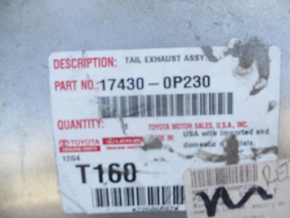 Silenciador de escape Toyota Avalon 2013-2018 17430-0P230 Foto 2 de 4
