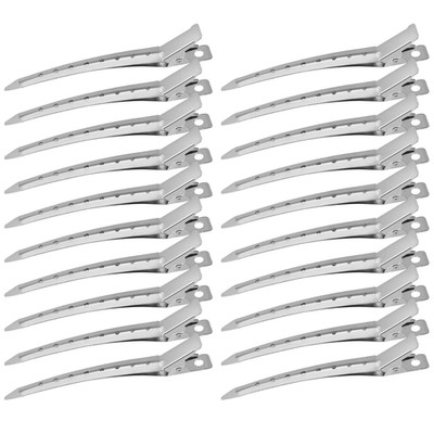 Duck Bill Haarclips 24 Stück, rostdichte Metall Alligator Curl Clips, Pin Curl C