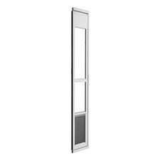 Dog Door for Sliding Glass Door,Adjustable Height,180° Swing-Open Sliding Glass