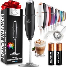 Potente varita espumadora de leche Zulay Kitchen con 2 baterías Duracell ultra rápido