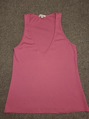 Beyond Yoga Top Womens Medium Pink Take The Plunge V Neck Tank Essential 