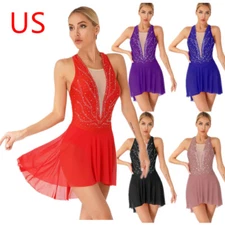 Women Adult Lyrical Dance Dress Modern Contemporary Costume Ballet Dancewear