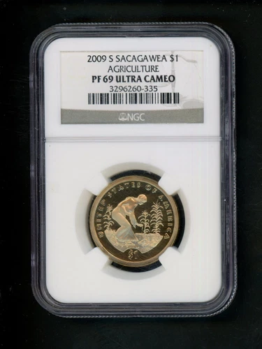 2009 S US Native American Dollar Sacagawea $1 NGC PF69 Ultra Cameo Agriculture