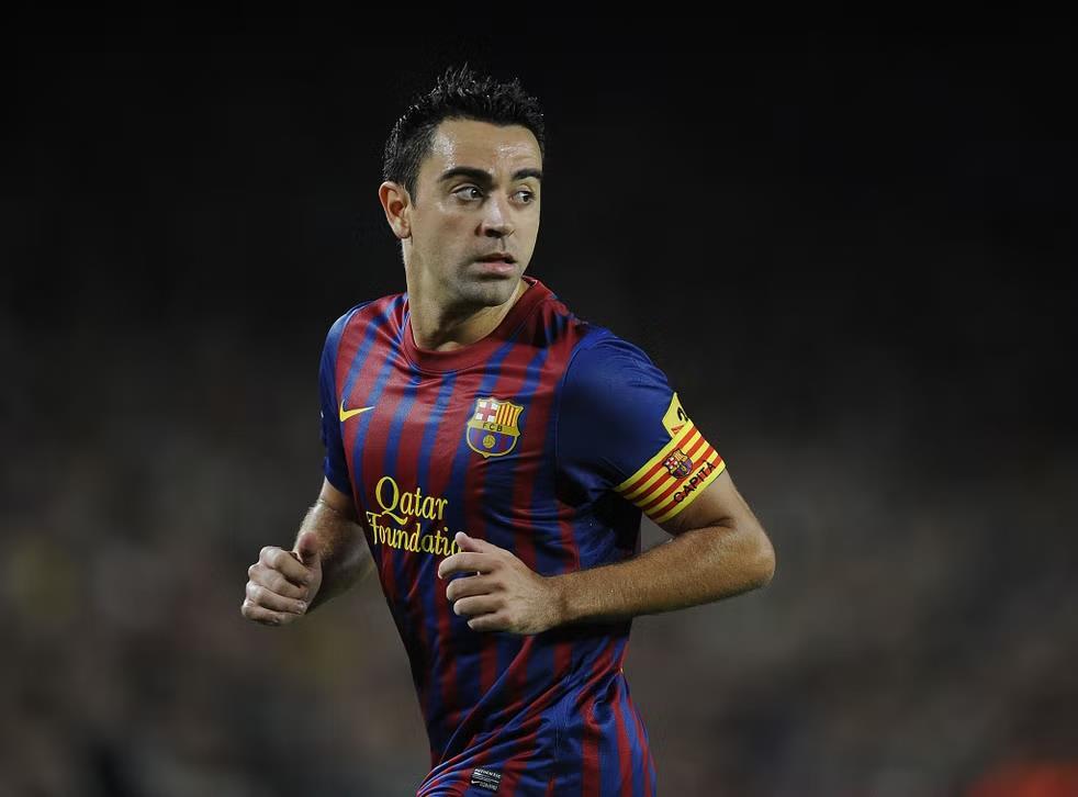 UEFA MEN FC BARCELONA 2011/2012 XAVI SOCCER FOOTBALL SHIRT