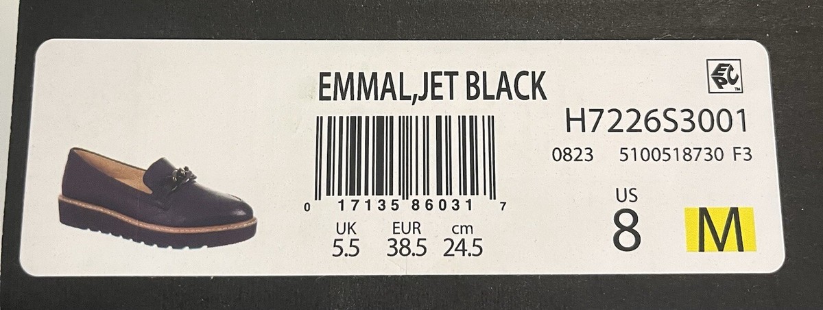 Naturalizer Jet Black Emmal Loafer Size 8 Women's-NWBOX | eBay