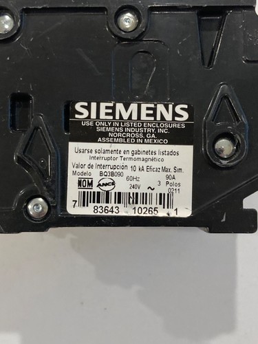 Siemens 3-pole 90amp BQ3B090 - Picture 5 of 5