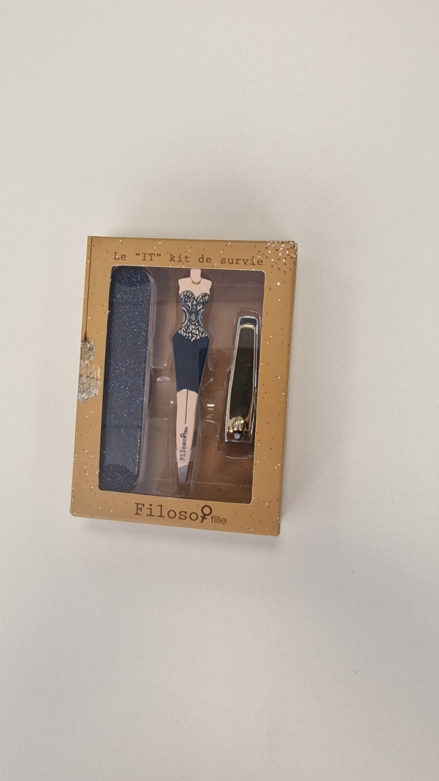 Fillosofille Nail Set A Nail File, Buffer, Tweezers And A Nail Clipper