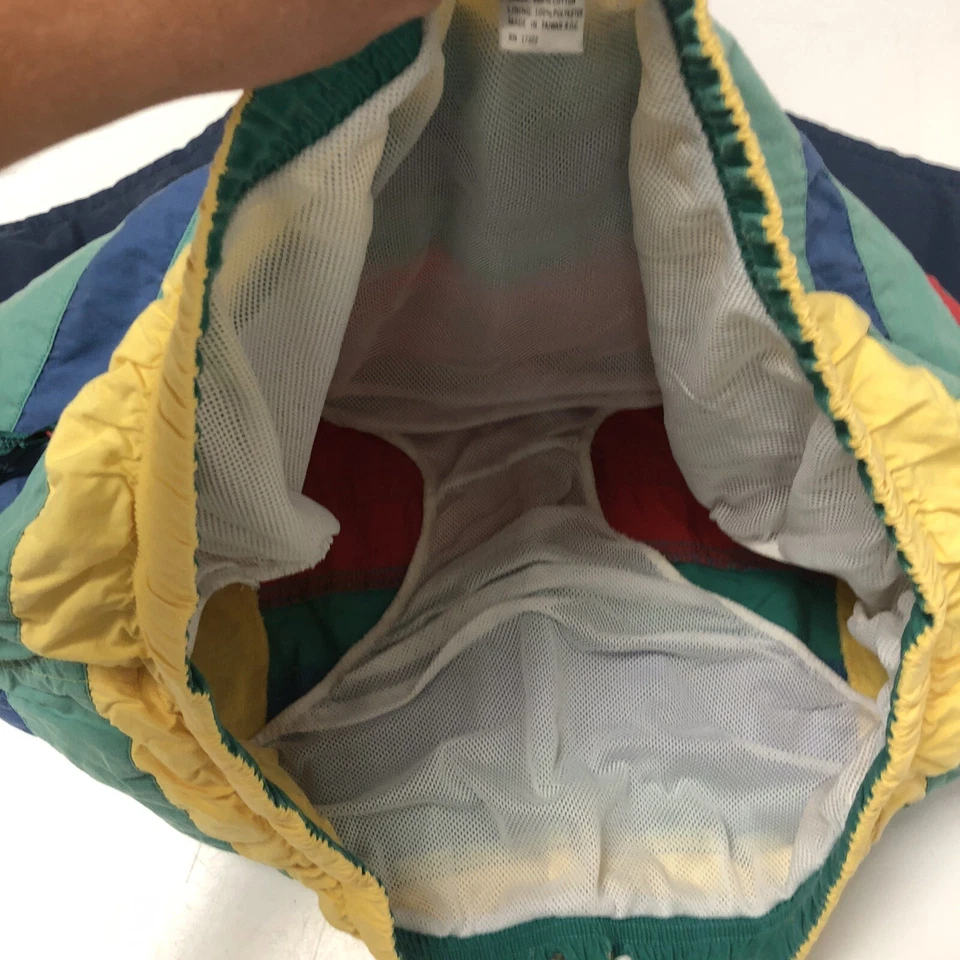 复古 80 90 年代船舶男式条纹多色帆船泳裤游艇短裤 2X — 第 4/4 张图片