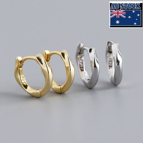 Star Moon Huggie Hoop Earrings, Gold Plated S925 Sterling Silver Small CZ Earrings Gift For Women(Silver) Price In UAE | Amazon UAE