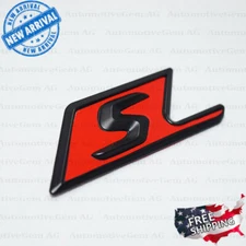 S AMG Trunk Emblem Red & Black Badge Sticker Decoration Mod C63S E63S G63S