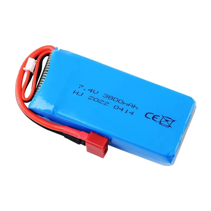 3x 7,4V 3800mAh LiPo-Akku mit T-Stecker für Wltoys 144010/12428/124019/124018 RC - Bild 4 von 4
