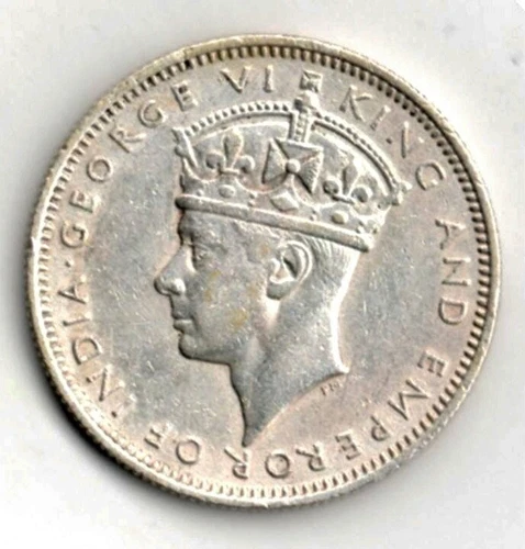 un116 1939 King George VI Commissioners of Currency Malaya 20 Cents Silver Coin
