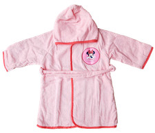 Accappatoio Baby Bambina bimba 100% Spugna di cotone DISNEY MINNIE MOUSE Bagno