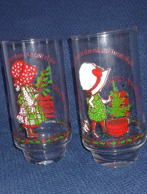 holly hobbie coke christmas glasses