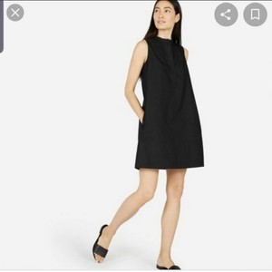 black cotton poplin dress