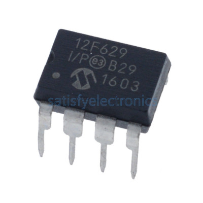 10PCS PIC12F629-I/P PIC12F629 MICROCHIP DIP-8 MCU CMOS 8BIT 1K FLASH 