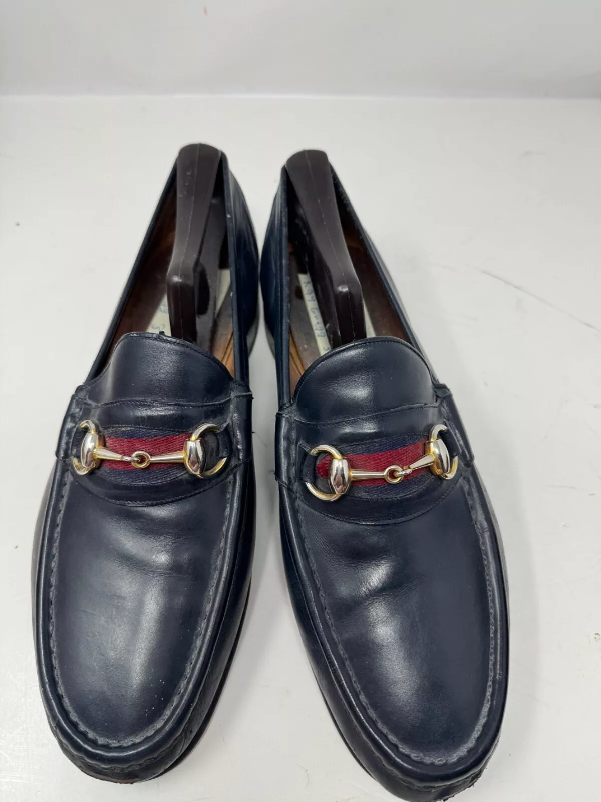 Chaussures Boston vintage Gucci iconique cuir bleu 110 097 0010 pointure 38 B (euro)