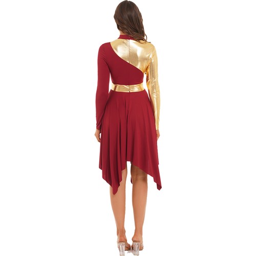 Damen Gymnastik Praise Ballettanzug Performance Kleid Metallisch Modern Church - Bild 15 von 98