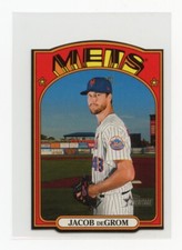 2021 Topps Heritage 1972 Die-Cuts Jacob deGrom #72DC-3