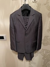 CREON PREVIS GREY/SILVER BOY OCCASION SUIT 3 SET blazer waistcoat trousers 6 YRS