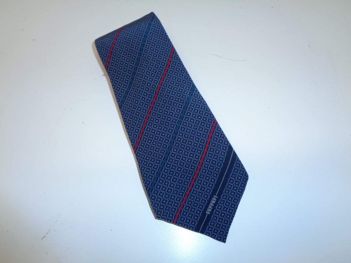 Ferrari ネクタイ　非売品　紺色 vintage Ferrari Woven Silk Tie Blue Stripe | eBay