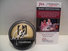 Ivan Barbashev Signed Vegas Golden Knights 2023 Stanley Cup Champs Puck JSA COA