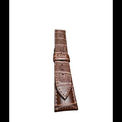Uhrenarmband 20-22-24mm Echt Leder Braun Krokodil Optik Hochwertig Verarbeitet 