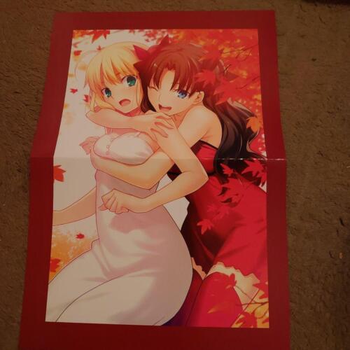 Fate Stay Night Poster 9 One Side Hug Rin Tohsaka Saber - Picture 1 of 1