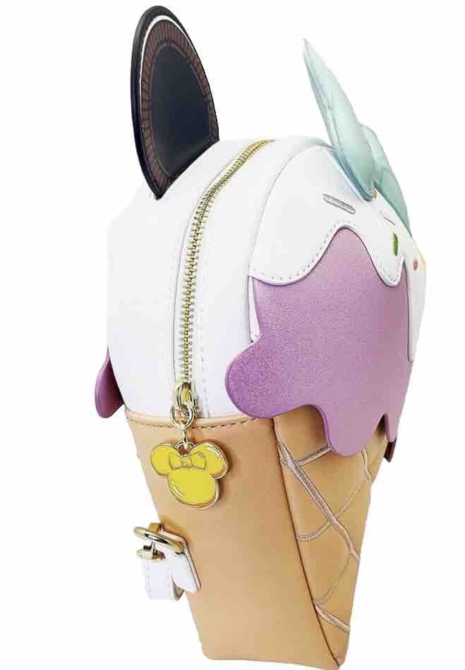 Loungefly Exclusive Disney Frosted Minnie Ice Cream Convertible Mini Backpack Amazon.com: Loungefly X LASR Exclusive Disney Frosted Minnie  main image 2