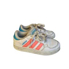 ADIDAS Breaknet Tennis White Shoes, little kids Size 2