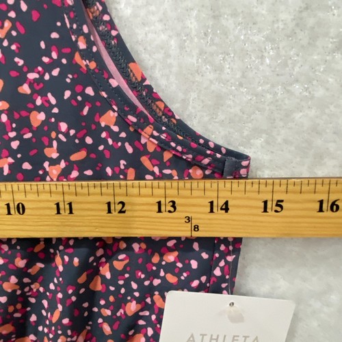 Athleta Romper Shorts Girls L/12 Gray Pink Dot 1 Piece Sleeveless Tank Outfit - Picture 9 of 15